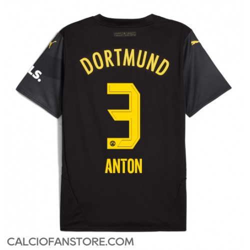 Maglia Calcio Borussia Dortmund Waldemar Anton #3 Seconda Divisa 2024-25 Manica Corta